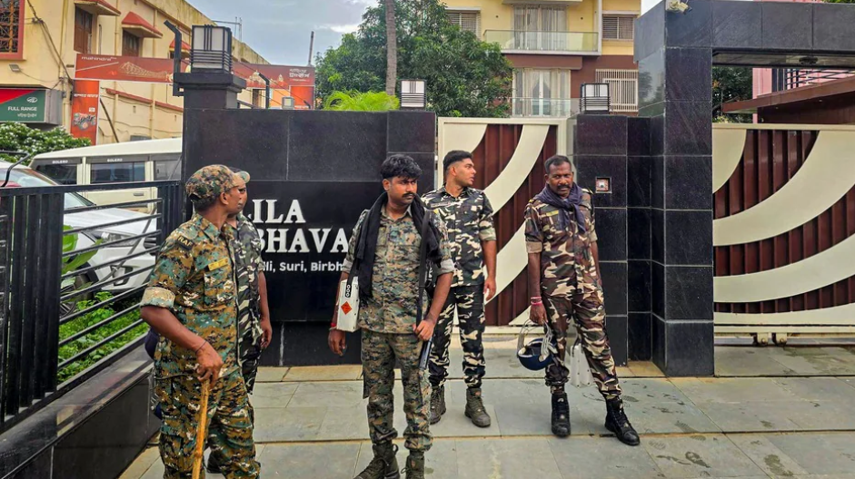 Cops guard Tulu Mondal's house in Birbhum.