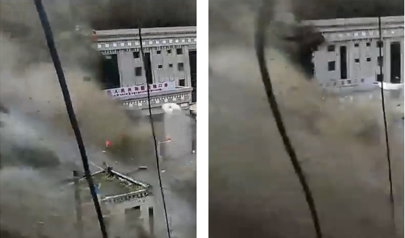 Gyirong Port being hit by mudslide