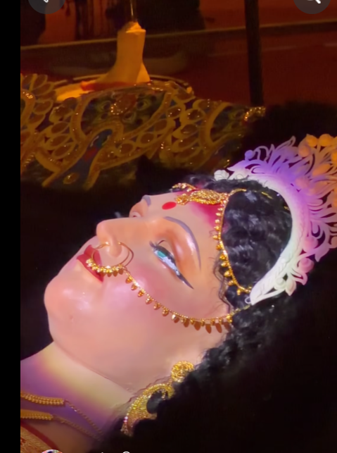 Ma Durga is blinking
